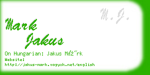 mark jakus business card